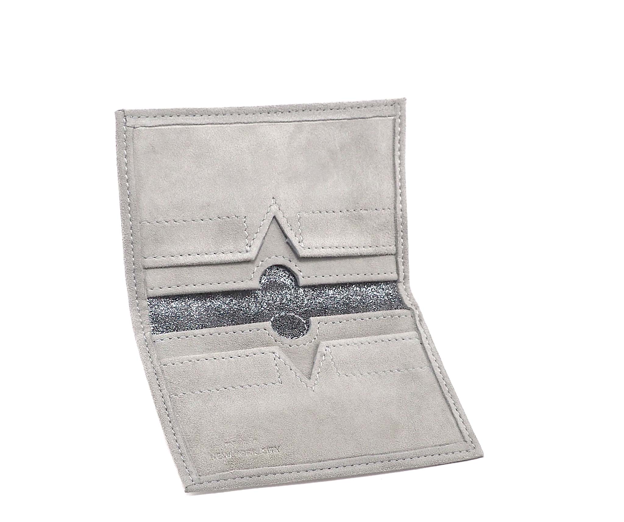 Folded Card Wallet in Putty Suede – OM NYC