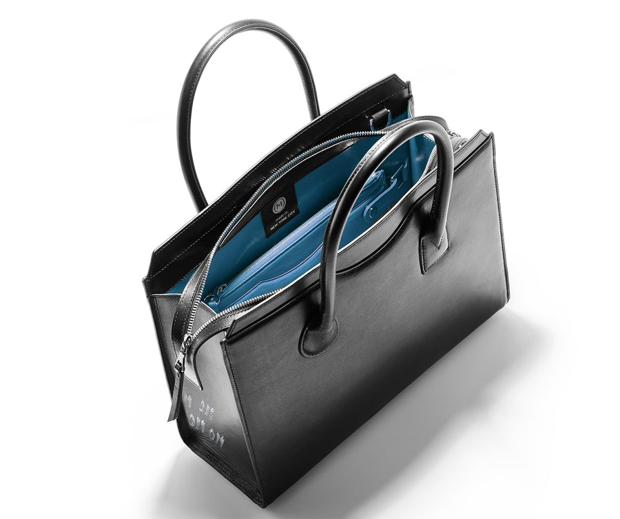 Highline 130 Smooth Calfskin Handbag with Hand-Stamped Logo