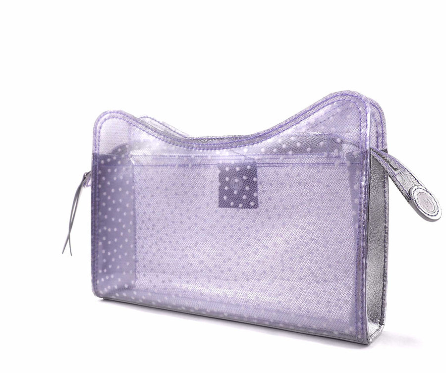Jeffy Clutch in Lilac Tulle PVC