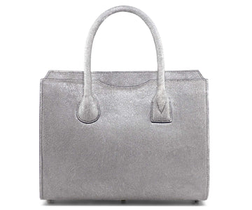 Highline 130 Pony-Hair Handbag in Glimmering Silver White