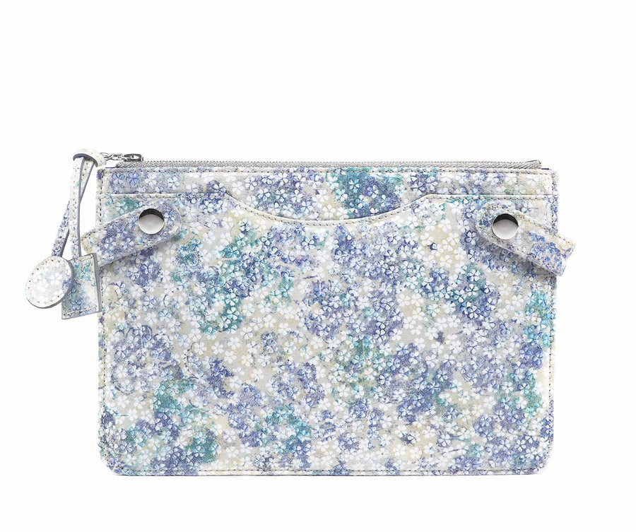 Highline Pouch in Watercolor Floral Suede