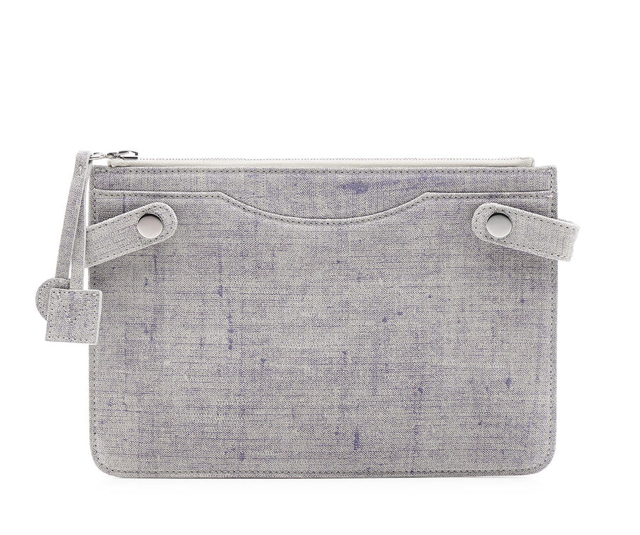 Highline Pouch in Washed Denim Suede