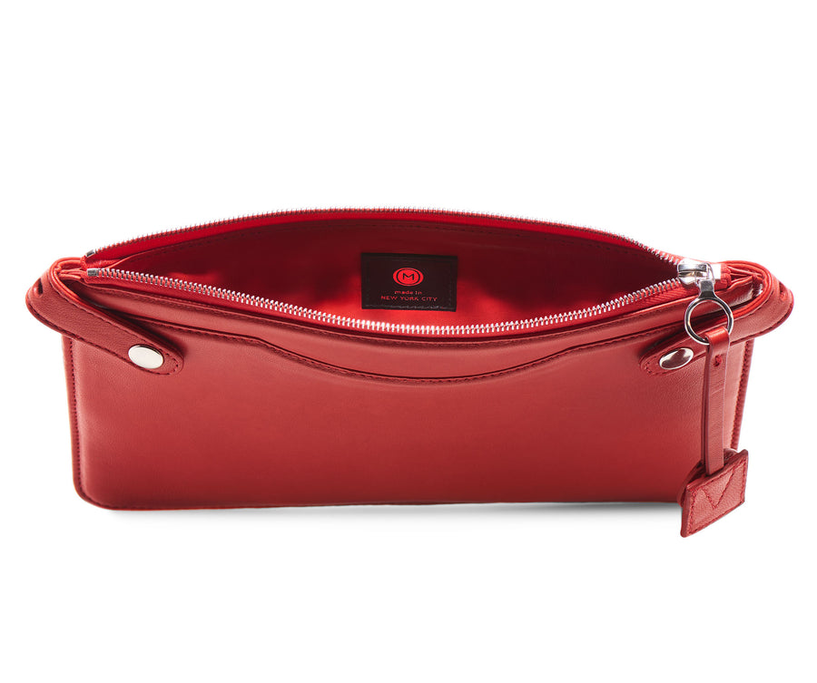Highline Pouch in Red Lambskin