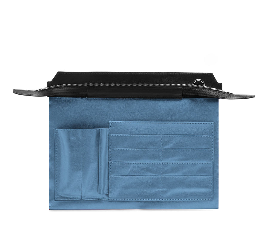 Highline 130 Smooth Calfskin Handbag - Black / Blue