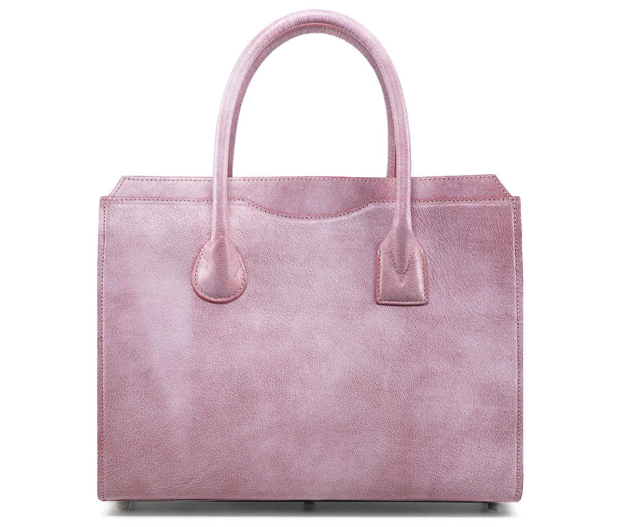 Highline 130 Textured Leather Handbag in Spray Rose