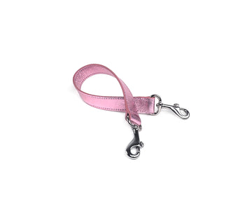Mini Strap in Pink Metallic Leather